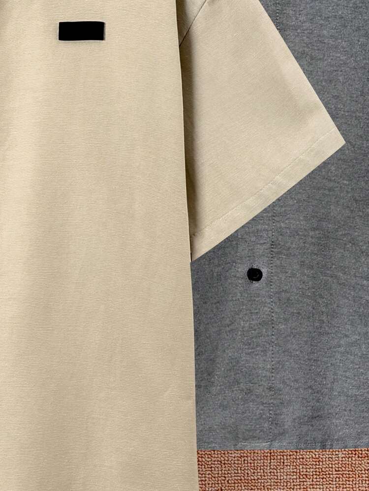 Tween Boys' Casual Short Sleeve Solid Color Polo Shirt With Turn-down Collar And Button Down Closure, 2 Colors 1pc Each Set