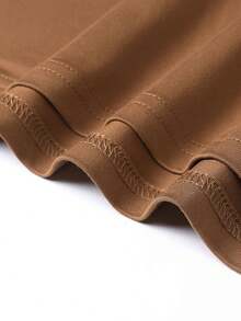 Nam Đồ họa Khẩu hiệu Áo thun - Cà phê nâu - Xem 3