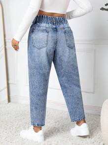 Firerie Blugi de damă cu talie elastică Mom Fit