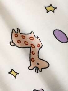 DAZY 熊&字母圖案寬腿睡褲