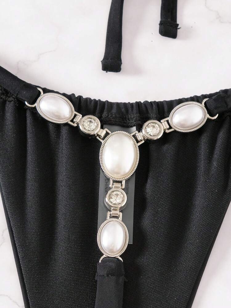 Women's Split Halter Neck Bikini Set Summer Beach