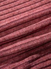 SHEIN Unity 3 piezas Faldas midi de mujer de un solo color acanalado, conjunto de ropa de mujer maxi - Albaricoque - Ver 8