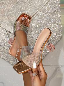 Women's High Heel Sandals - Champagne - View 6