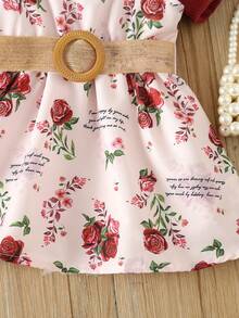 女嬰套裝 - 酒紅色 - 查看 4