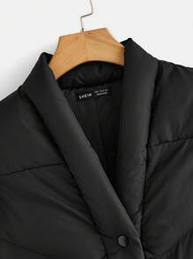 SHEIN Maternity Single Breasted Vest Coat, For Winter
