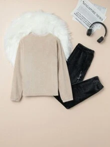 Thiếu niên Con trai Sang trọng Bộ đồ trên và quần Cho mùa đông Nhà  Mặc - Nhiều màu - Xem 2