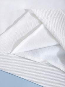 SHEIN EZwear Quý cô Lá thư In Áo nỉ Và Dây rút Dài Quần Hai chiếc Bộ - Nhiều màu - Xem 8