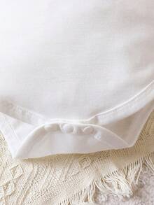 Infant Girls' Heart & Leopard Print Romper And Leggings Set - White - View 7