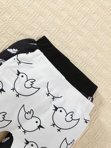 SHEIN Đứa bé trai 2 Miếng Đồ họa Hoạt hình Quần - Nhiều màu - Xem 3