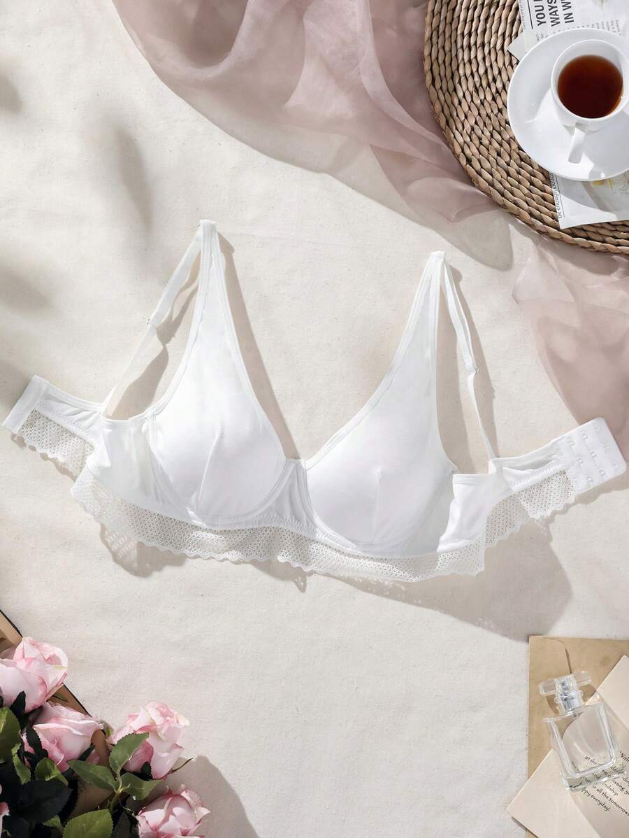 SHEIN Sujetador de mujeres cobertura completa - Blanco - Ver 1