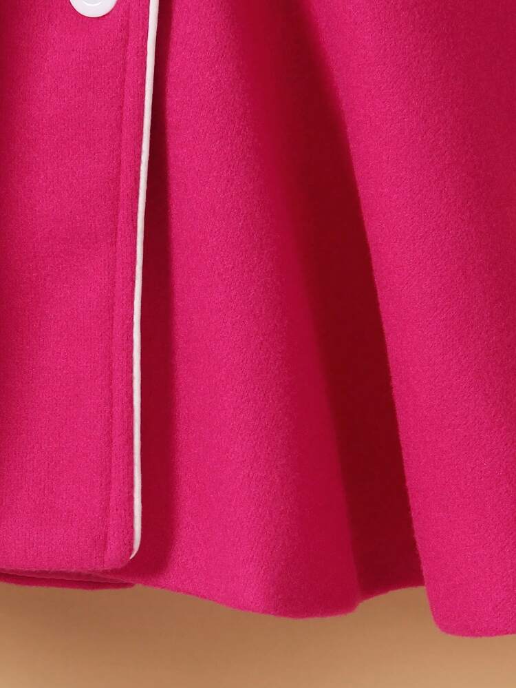 Baby Girls' & Girls' Casual Woolen Coat For Autumn And Winter