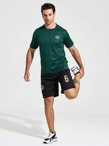 SHEIN Riding Camiseta De Fútbol Con Estampado Digital Para Hombre - Verde - Ver 3