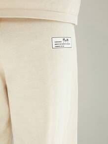 Manfinity VCAY Men Letter Patched Sweater & Knit Pants, For Fall Winter