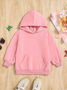 SHEIN 少女蝴蝶标语图案卫衣 - 粉色 - 查看 2