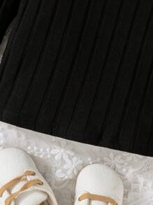 SHEIN 女嬰3入組素色高領T恤 - 彩色 - 查看 6