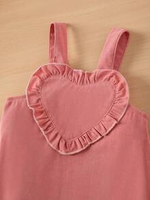 嬰兒女孩心形印花荷葉邊連身衣和連身裙和頭帶 - 彩色 - 查看 4