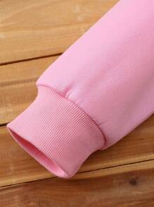 INAWLY Women's Plus Size Pink Sweatshirt - Pink - View 3