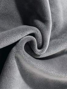 Manfinity Hypemode 男式寬鬆帽子連帽衫,有字母刺繡和下垂肩膀 - 灰色 - 查看 3