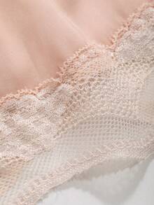 DAZY Ladies Lace Pajama Shorts - Champagne - View 7