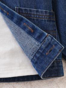 Baby Boys' Dinosaur Printed Jacket - Blue - View 6