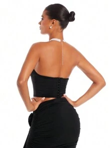 SHEIN BAE Glamorous Women's Top - Black - View 4