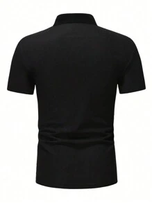 Manfinity Homme 男士加大色块 Polo 衫 休闲男士 Polo 衫 布面男士 Polo 衫 纽扣男士 Polo 衫 男士 Polo 衫 - 彩色 - 查看 2