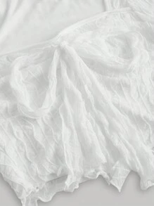 SHEIN MOD Tie Front Bell Sleeve T-shirt