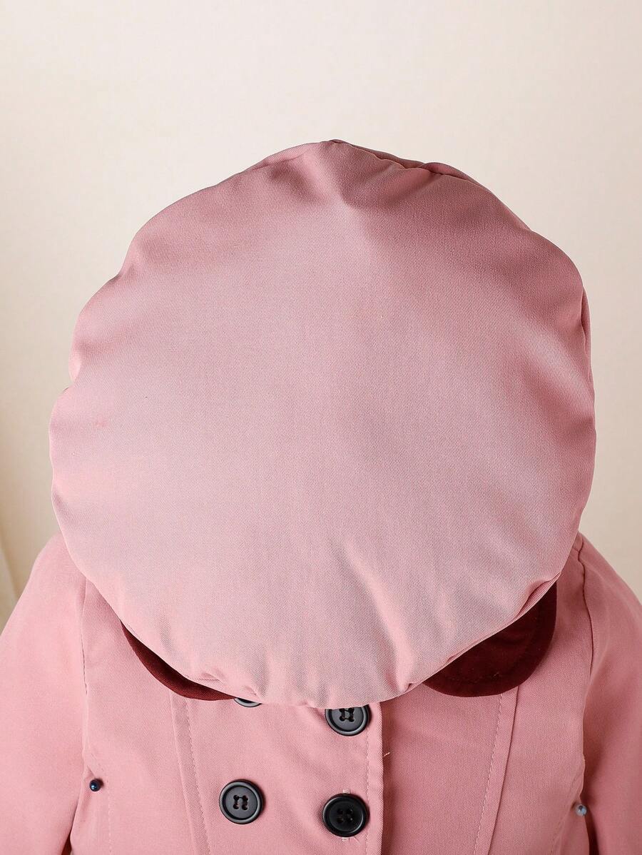 Baby Girl Collar Double Breasted Trench Coat & Hat SHEIN USA