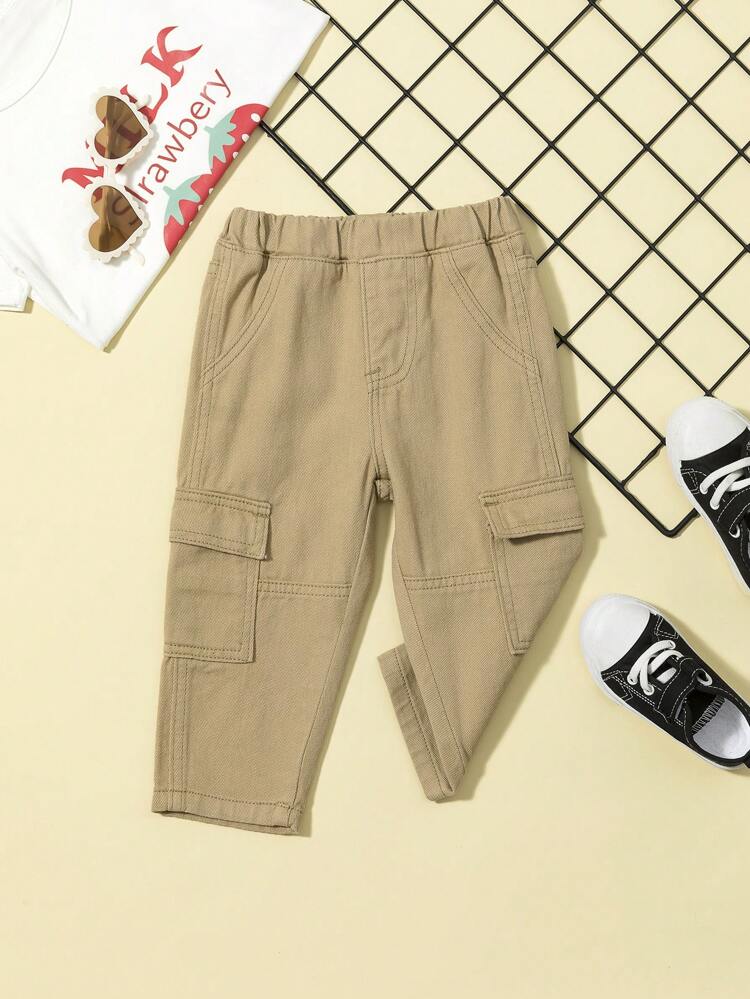 Baby's Solid Color Denim Overalls