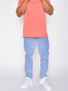 Men Solid Straight Leg Jeans - Light Wash - View 3