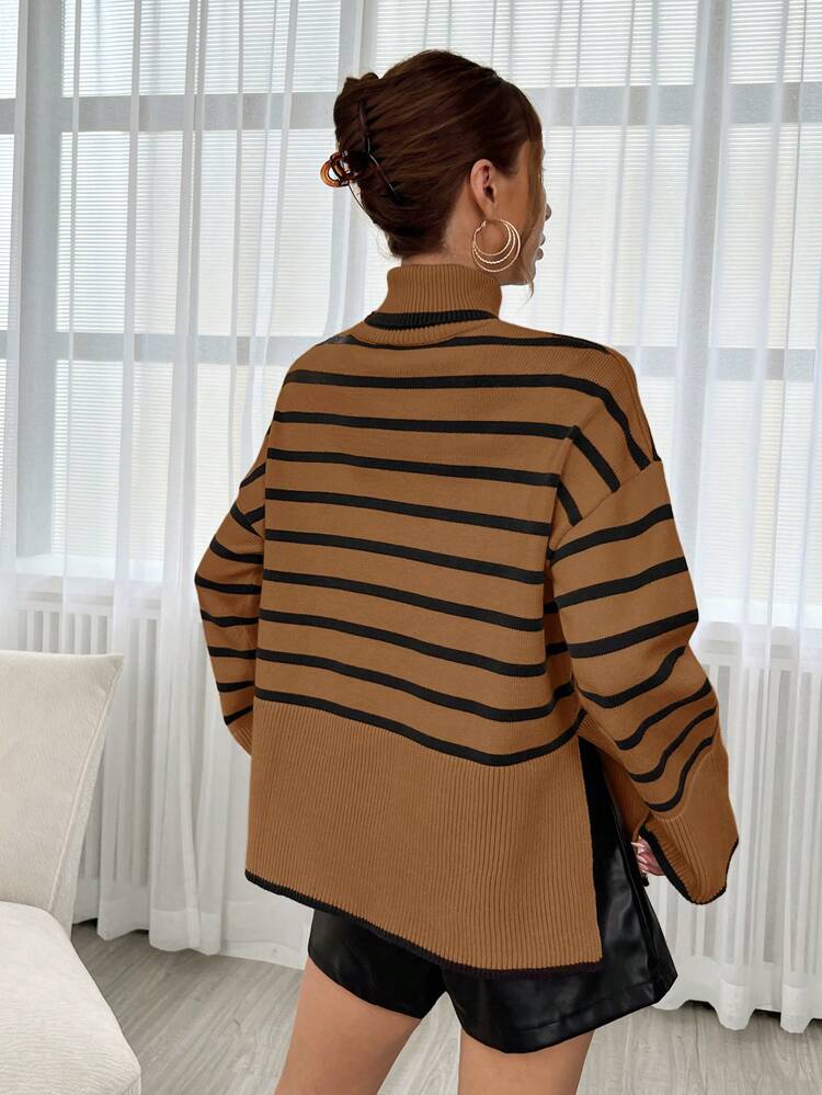 Striped Drop Shoulder Sweater