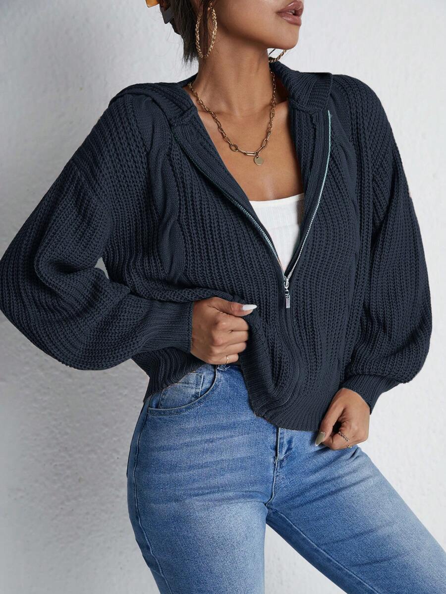 RueChic Chaqueta Abierta - Gris Oscuro - Ver 1