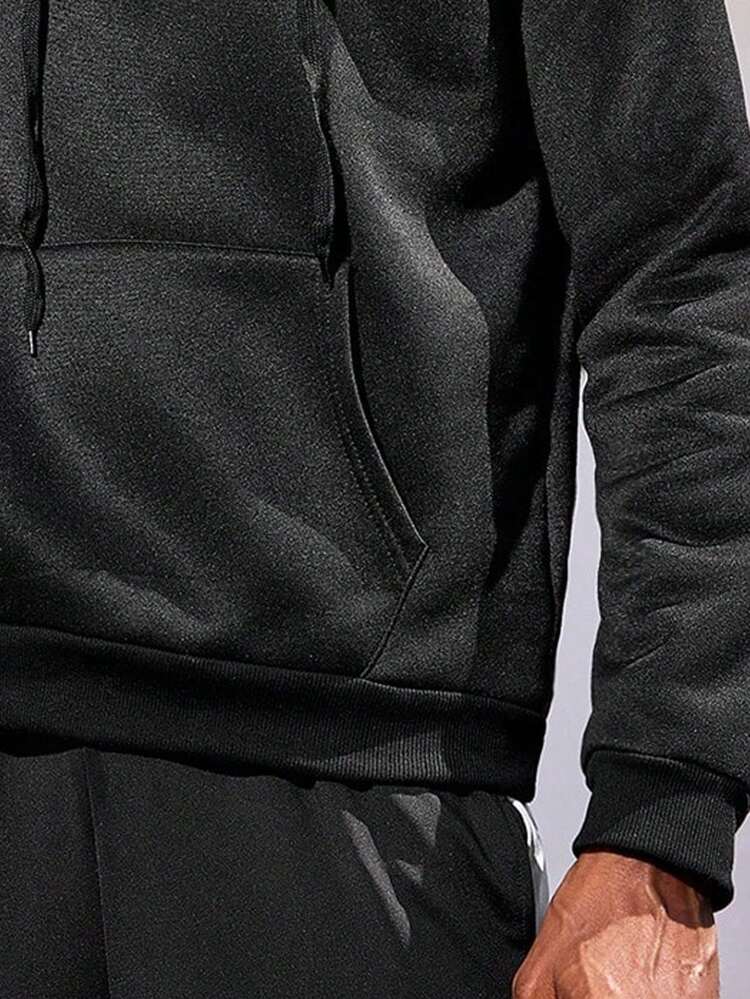 Boyfriend Style Men's Letter Printed Raglan Sleeve Hooded Sports Sweatshirt Boyfriend Style Men Sweatshirt