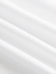SHEIN DECDS 蕾絲拼貼荷葉邊鑲邊裝飾前繫帶襯衫 - 白色 - 查看 3