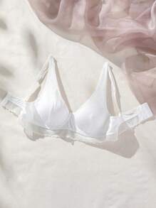 SHEIN Sujetador de mujeres cobertura completa - Blanco - Ver 4