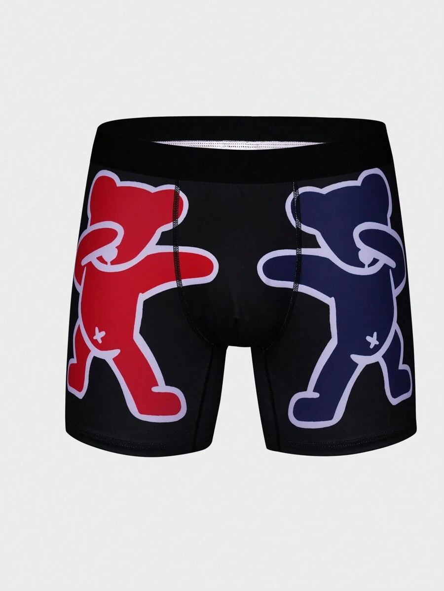 Men's Underwear With Bear Pattern - Multicolor - View 1