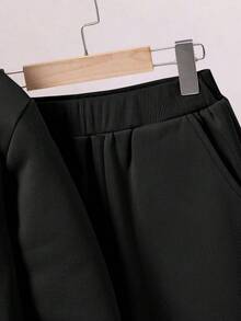 Tween Girl Heart Print Hoodie And Pants Set, 2pcs