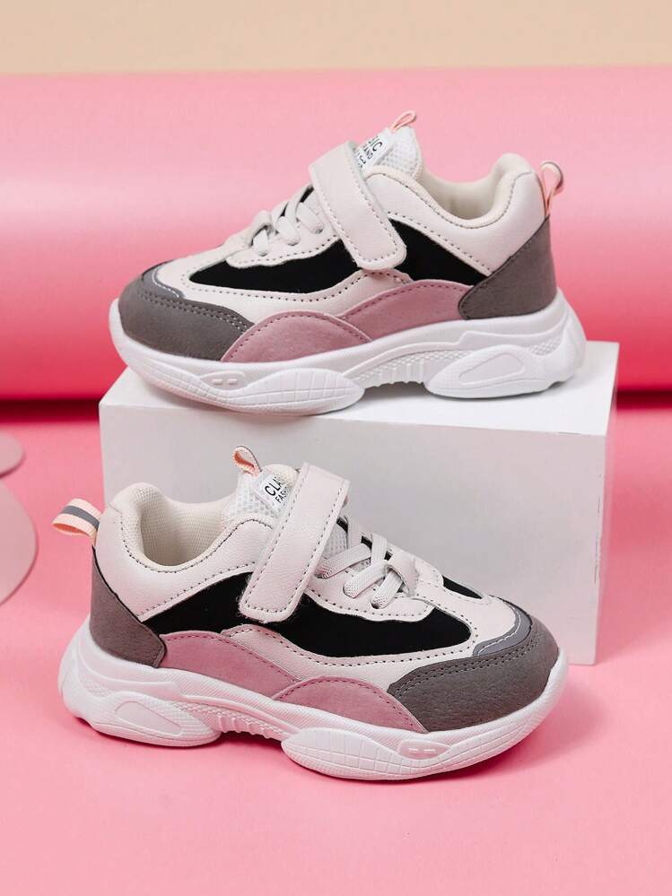 Girls School Sneakers With Hook And Loop Design Comfortable And Versatile Campus Outdoor Pink Sports Shoes Four Seasons Available In Large Sizes For Big Kids SHEIN