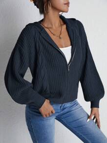 RueChic Chaqueta Abierta - Gris Oscuro - Ver 5
