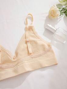 3pcs Lace Trim Bralette - Multicolor - View 3