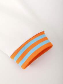 Claim Dot Men's Loose Fit Letter Graphic Color Block Baseball Jacket - Baby Blue - View 3