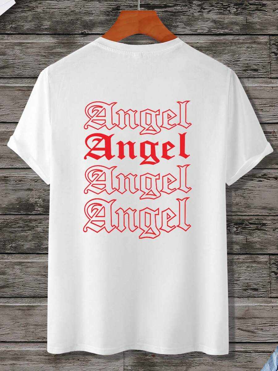 Manfinity EMRG 男字母印花t卹 - 白色 - 查看 1