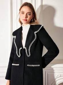 MOTF PREMIUM 精美羊毛混紡外套 - 黑色 - 查看 9