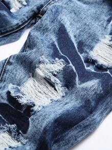 Tween Boy Distressed Wash Jeans - Light Wash - View 8