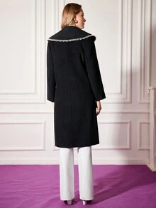 MOTF PREMIUM 精美羊毛混紡外套 - 黑色 - 查看 10