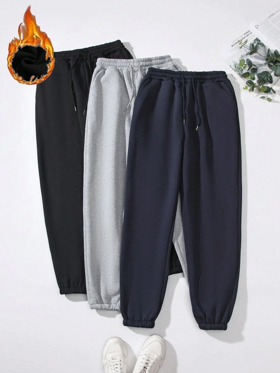 SHEIN Unity Quần nỉ nỉ rộng rãi thoải mái cho nữ, Thu/Đông - Nhiều màu - Xem 1