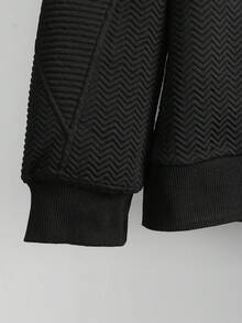 Manfinity Men Solid Drop Shoulder Sweatshirt - Black - View 4
