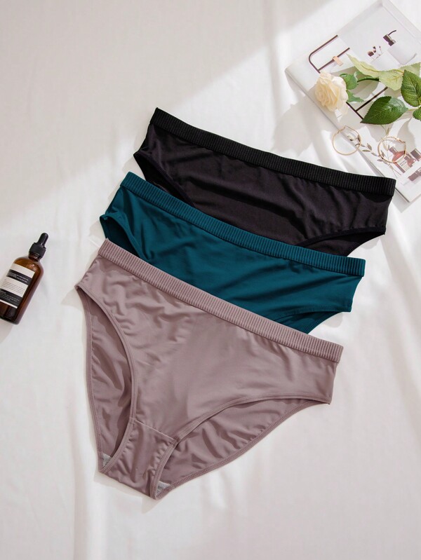 Ropa interior de unicolor talla grande (paquete de 3)