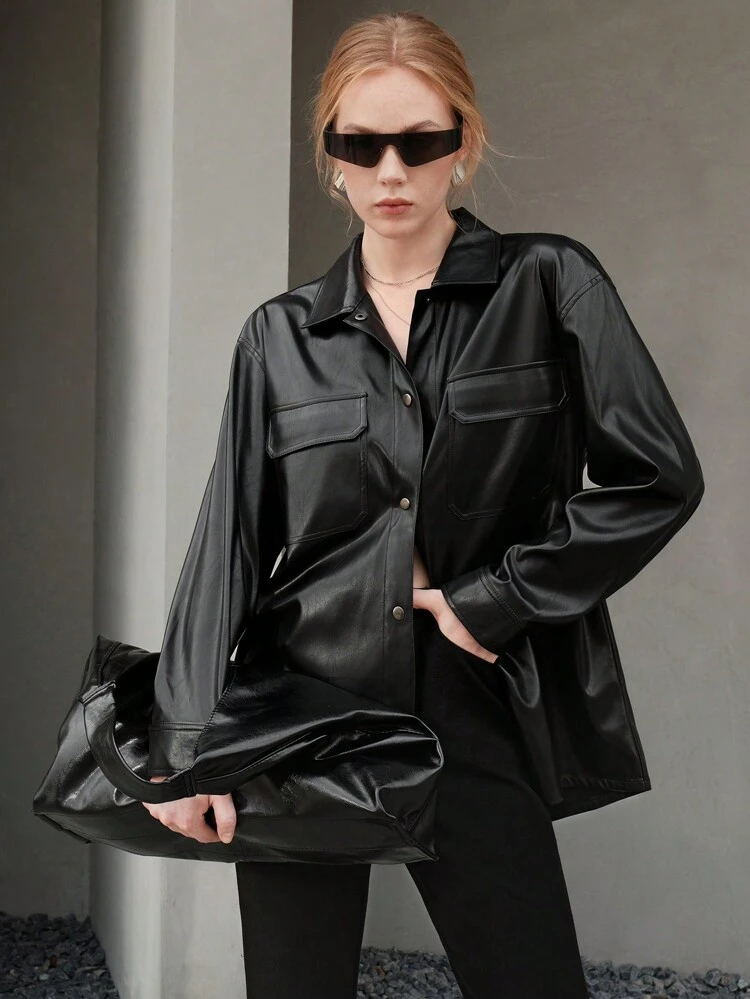 Ladies' Long Sleeve Shirt Style Coat
