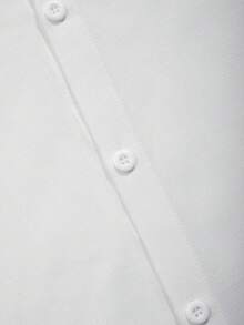 Manfinity Homme 男士純色長袖襯衫 - 米色 - 查看 4